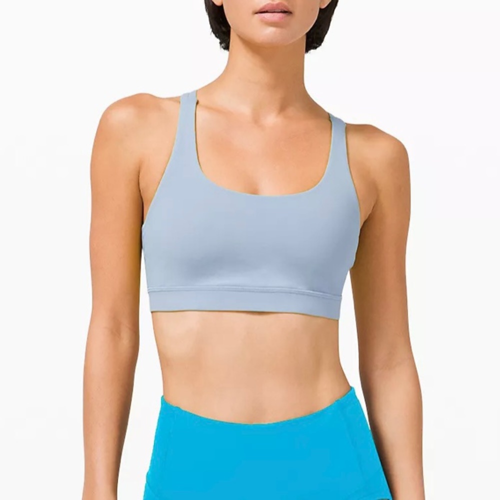 Lululemon Energy Bra Blue Linen Size 10 - Picture 2 of 9